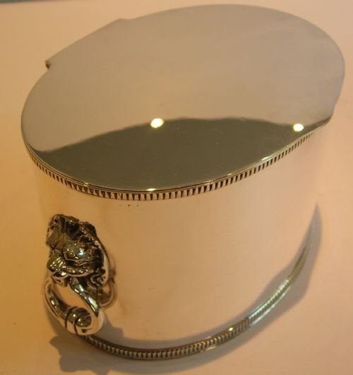Antique English Biscuit Box / Tea Caddy C.1880 - Silver Plate