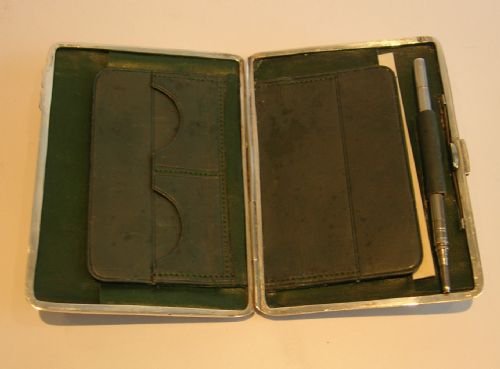 fig 1. English Victorian Sterling Silver Visiting Card Case - 1896