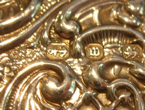 fig 2. English Victorian Sterling Silver Visiting Card Case - 1896