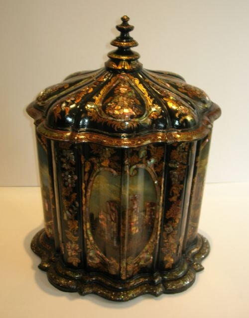 Grandest Papier Mache Lady's Compendium C. 1880