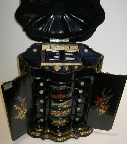 fig 1. Grandest Papier Mache Lady's Compendium c. 1880