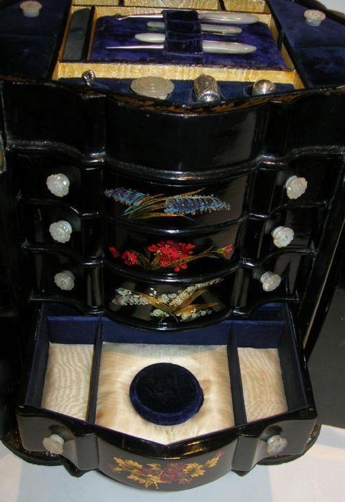fig 2. Grandest Papier Mache Lady's Compendium c. 1880
