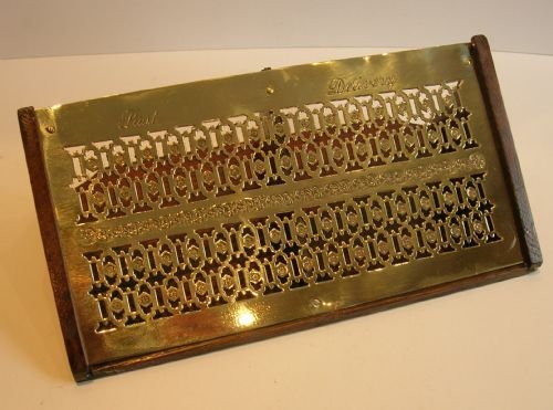 Antique English Oak and Brass Letters Box C.1890 - Post & Delivery