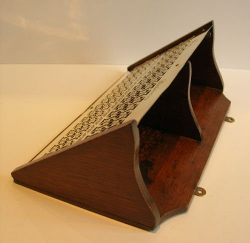fig 1. Antique English Oak and Brass Letters Box c.1890 - Post & Delivery