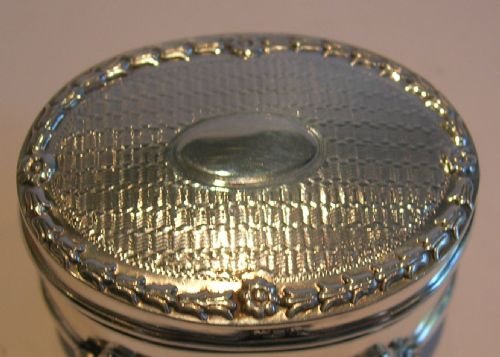 fig 1. Small Antique English Silver Jewelry / Ring Box - Edwardian