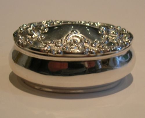 fig 1. Pretty Small Victorian English Sterling Silver Box - 1897