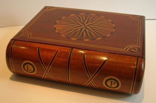 fig 1. Unusual Large Figural Anglo-Indian Keep-sake Box - Book - Secret Interior
