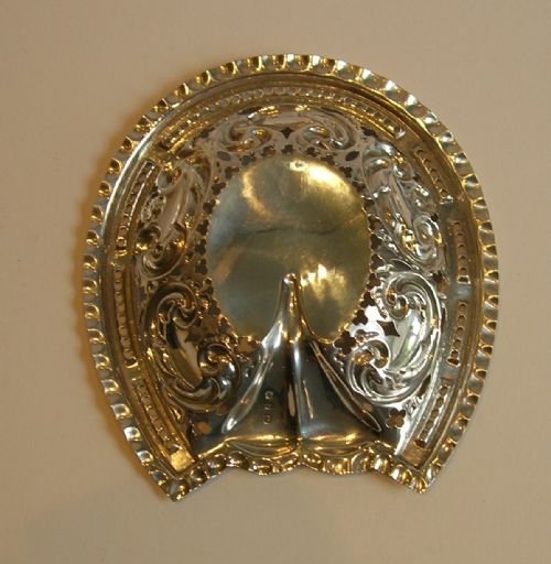 fig 1. Antique English Sterling Silver Horseshoe Trinket Dish - 1895 - Equestrian