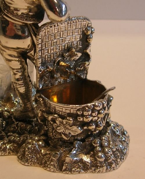 fig 1. Fabulous Figural Wine Related Cruet Set - Registered 1871