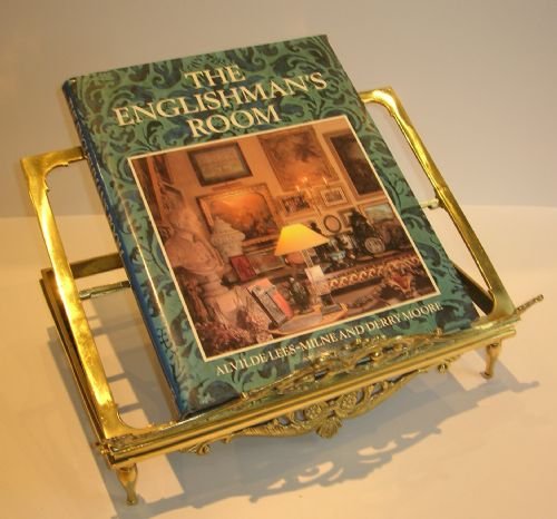Large Antique English Cast Brass Lectern / Book Rest C.1880