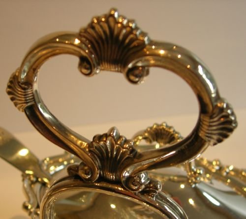 fig 2. Unusual Antique English Double Sauce Tureen by John Round c.1880