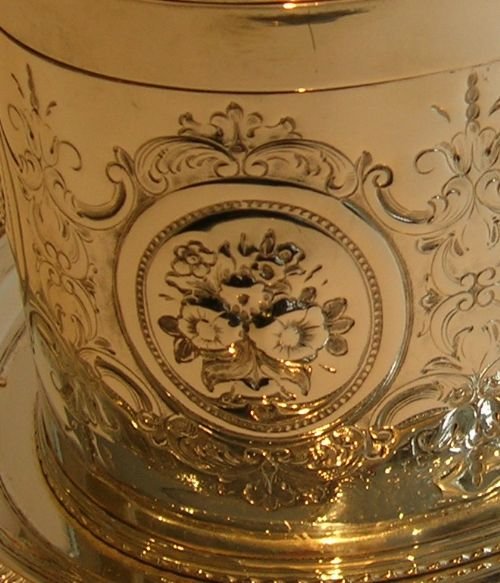 fig 1. Stunning Antique English Silver Plated Biscuit Box c.1880