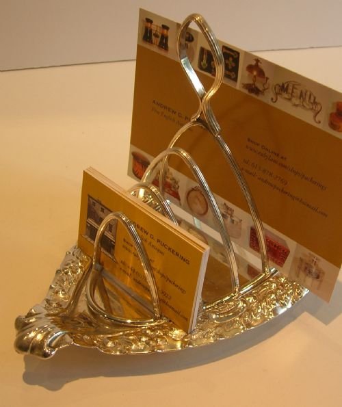 Wonderful Antique English Silver Plate Toast Rack / Letter Holder - By Walker & Hall