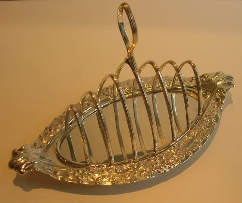 fig 1. Wonderful Antique English Silver Plate Toast Rack / Letter Holder - By Walker & Hall