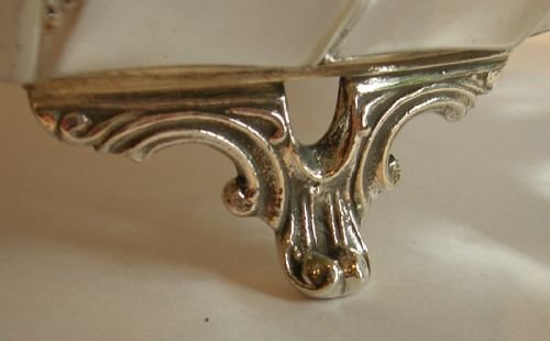 fig 2. Antique English Fern Engraved Basket - Silver Plate c.1880