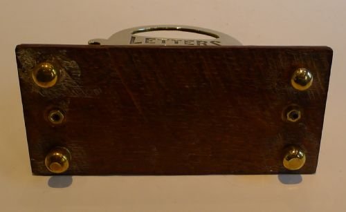 fig 1. Unusual Oak & Brass Letter Rack or Holder by William Tonk c.1890
