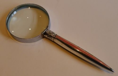 Sterling Silver and Pink Guilloche Enamel Magnifying Glass