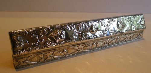 Stunning Long Antique English Sterling Silver Box - Reynold's Angels - 1906