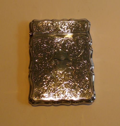 Antique English Sterling Silver Visiting Card Case - 1906