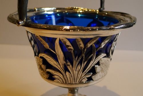 fig 1. Stunning English Victorian Silver Plated Figural Basket - Swans - c.1890