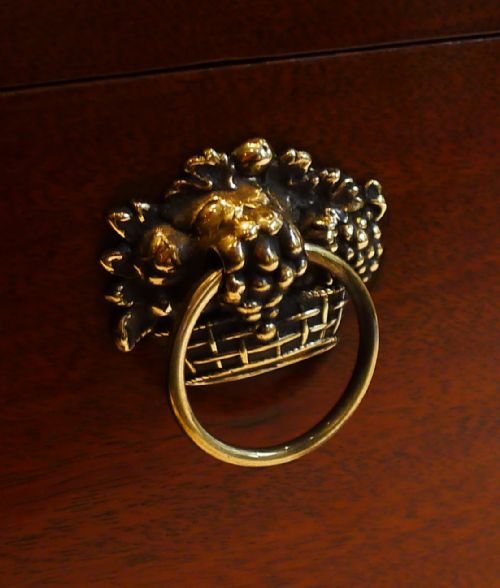 fig 1. English George III Mahogany Jewelry / Desk Box c.1820 - Shell Inlay