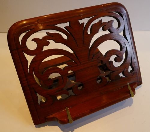 Antique English Carved Walnut Book Stand / Lectern C.1860