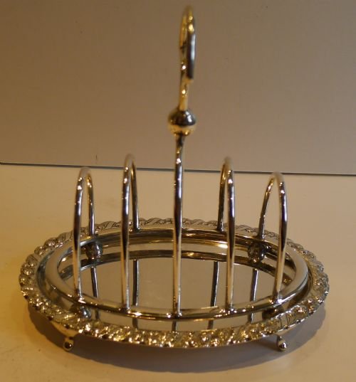 Wonderful Antique English Silver Plate Toast Rack / Letter Holder - By Atkin Brothers