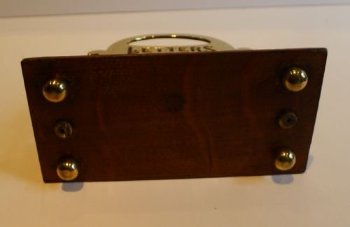 fig 2. Unusual Oak & Brass Letter Rack or Holder by William Tonk c.1890