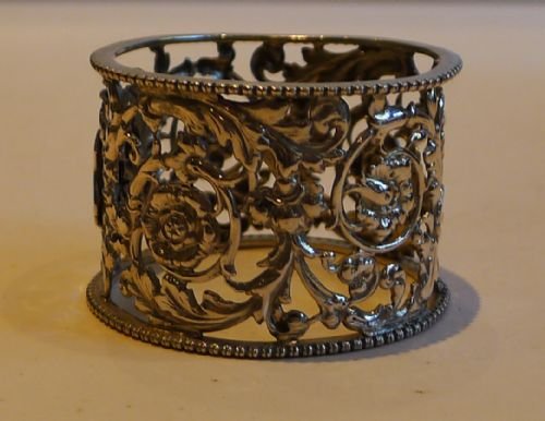 fig 1. English Victorian Sterling Silver Napkin Ring - Chester 1898