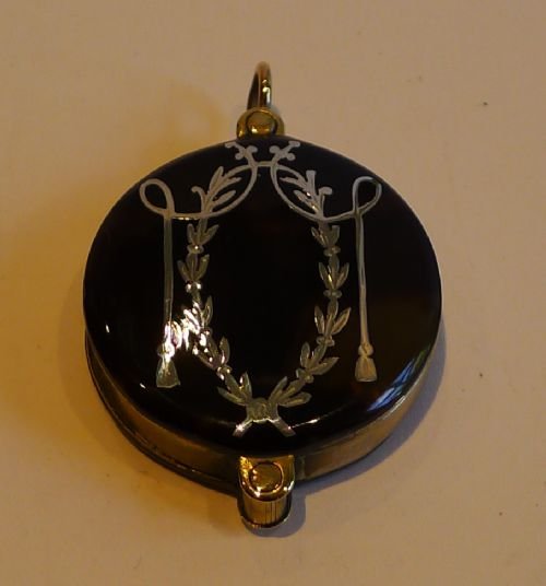 Large Tortoiseshell Eye / Magnifying Glass - Silver Pique Inlay