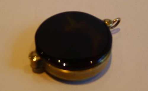 fig 1. Large Tortoiseshell Eye / Magnifying Glass - Silver Pique Inlay