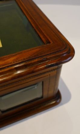 fig 1. Charming Antique Glazed Walnut Jewellery Box c.1880
