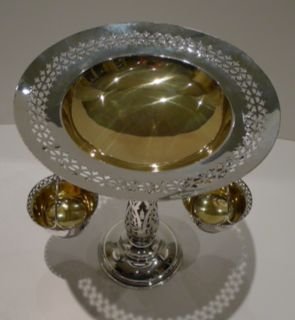 fig 1. Handsome Antique Silver Plated Pierced Centerpiece - English Reg. No. For 1911