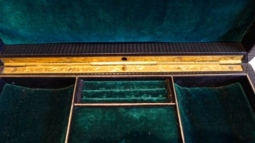 fig 1. Magnificent Top Quality Antique Leather Covered Jewellery Box With Pristine Interior c.1870