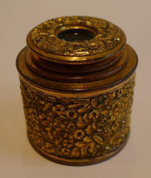 Georgian English Gilt Metal Monocular - Four Drawer, C.1820 - Signed