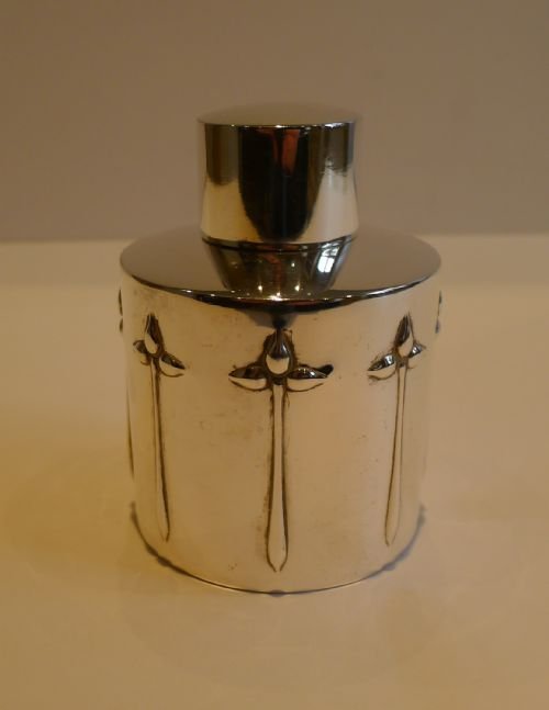 Antique Silver Plated Arts & Crafts Tea Caddy by Atkin Brothers C.1890