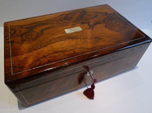 Antique English Rosewood Writing Slope / Lap Desk C.1835 - William IV