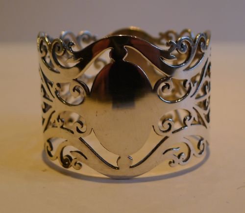 Exquisite Antique Sterling Silver Napkin Ring - Chester 1908