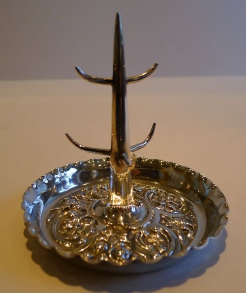 Antique English Sterling Silver Ring Tree by William Hutton - 1897