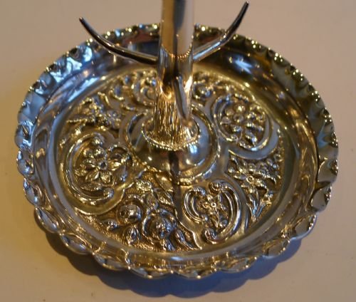 fig 1. Antique English Sterling Silver Ring Tree by William Hutton - 1897