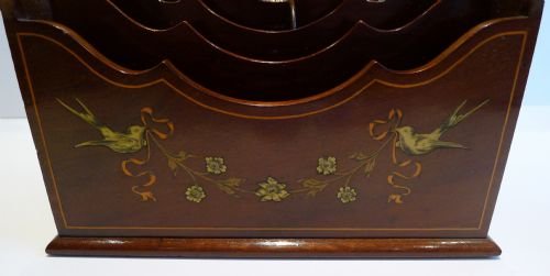fig 1. Stunning Inlaid Letter / Stationery Rack or Holder - Signed, Weedon, Sloane St. c.1900