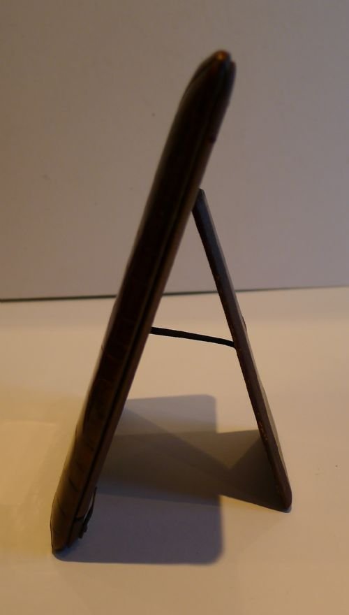 fig 1. Small Antique English Photograph Frame in Crocodile / Alligator Skin c.1900