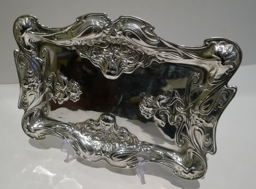 Antique English Art Nouveau Dressing Table Tray by Mappin Bros. - 1901
