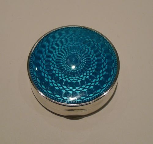 Fabulous English Sterling Silver Box with Mirror - 1930