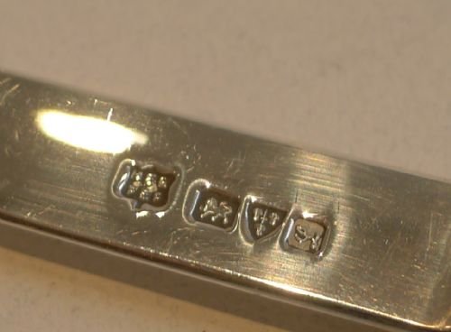 fig 1. Antique English Sterling Silver & Mother of Pearl Letter Opener