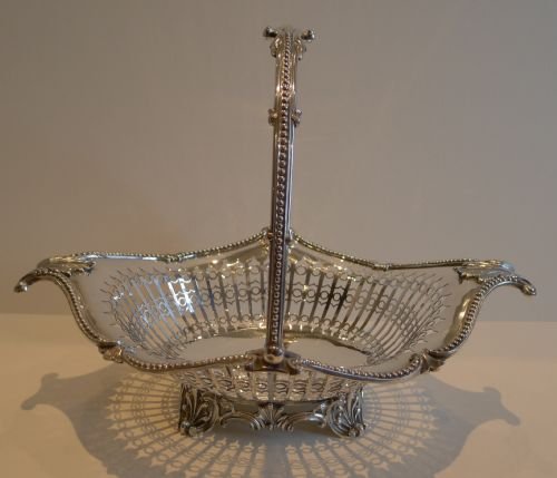 Magnificent Large Antique English Silver Plated Basket by Elkington - 1853
