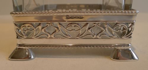 fig 1. Handsome Antique English Biscuit Box - Arts & Crafts c.1900