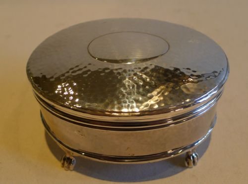 Antique English Sterling Silver Jewellery Box - Arts & Crafts - 1907