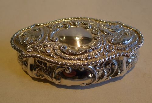 Antique English Sterling Silver Ring Box (For Three) - 1903