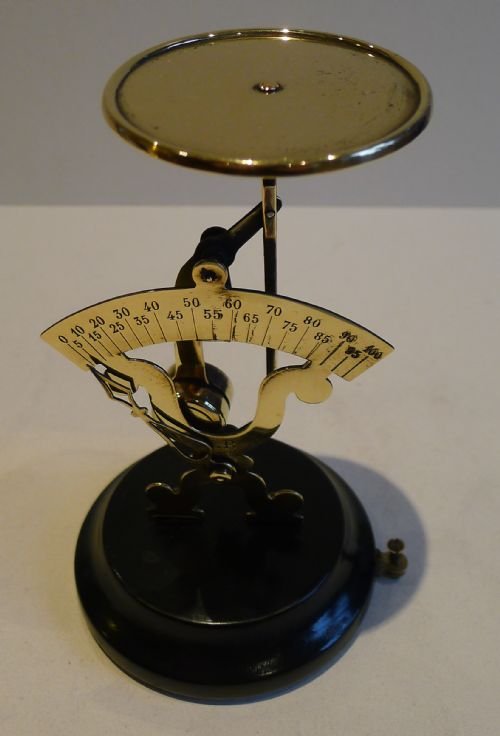 Charming French Letter or Postal Scale; Signed Narcisse Briais C.1890